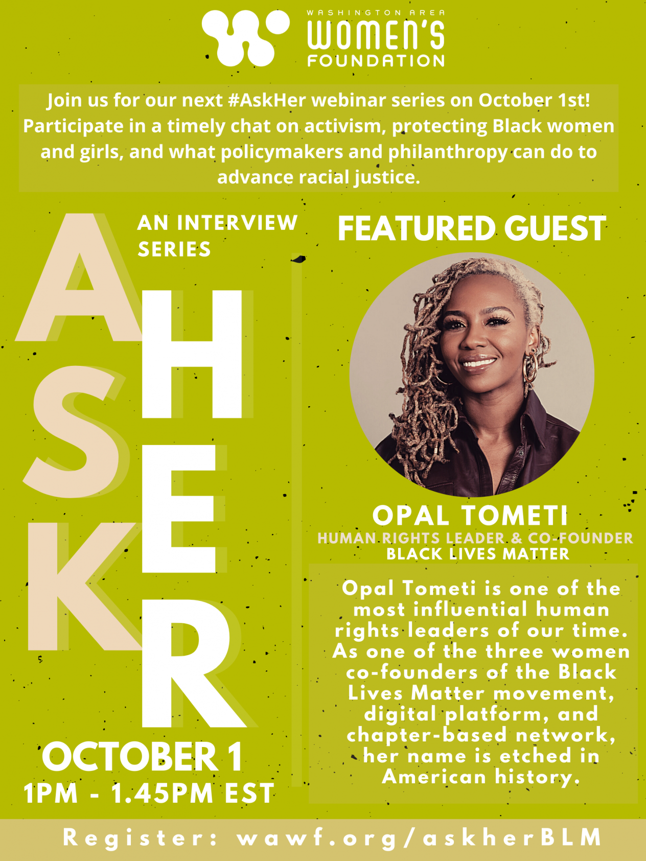 #AskHer Series: Black Lives Matter Co-Founder Opal Tometi - Washington ...